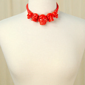 Red Skull Necklace Cats Like Us
