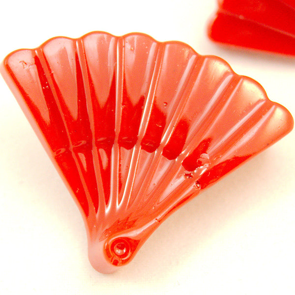 Red Vintage Fan Earrings Cats Like Us