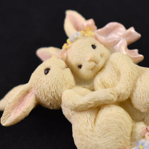 Resin Bunny Couple Pin Cats Like Us
