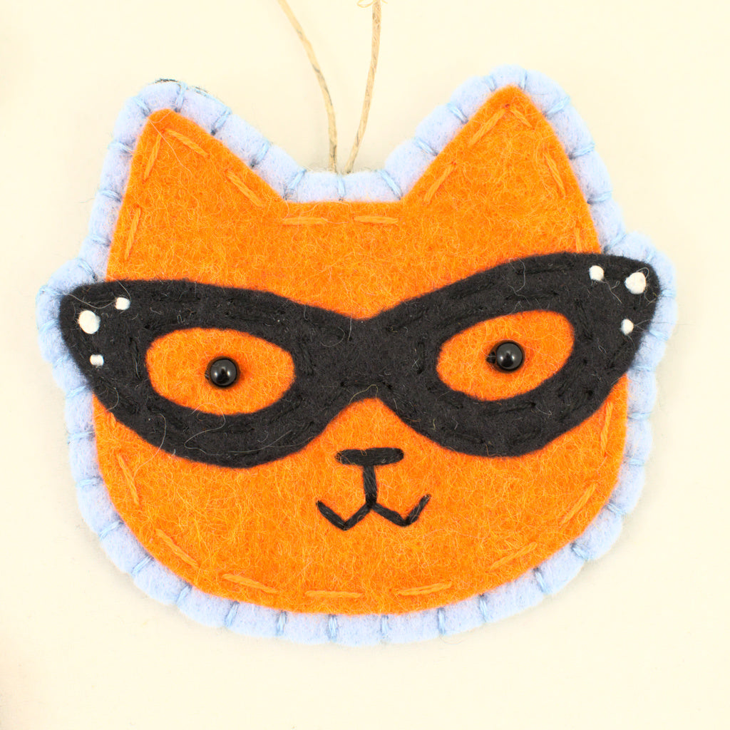 Retro Orange Kitty Ornament Cats Like Us