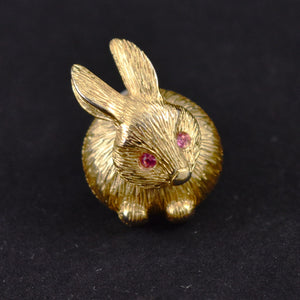 Rhinestone Bunny Trembler Pin Cats Like Us