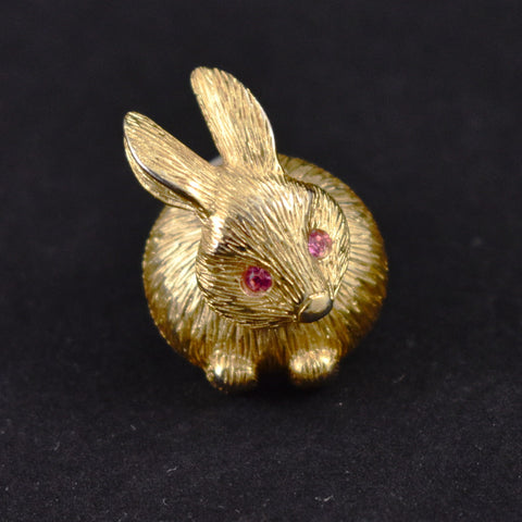 Rhinestone Bunny Trembler Pin Cats Like Us