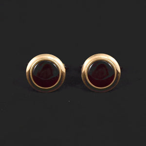 Round Gold & Red Cufflinks Cats Like Us