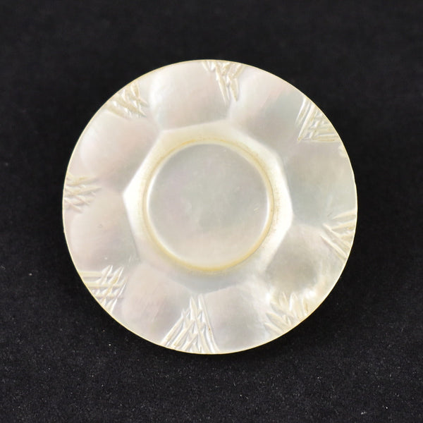Round Mother of Pearl Brooch Cats Like Us