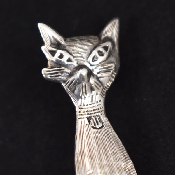 SS Siam Sterling Cat Brooch Pin Cats Like Us