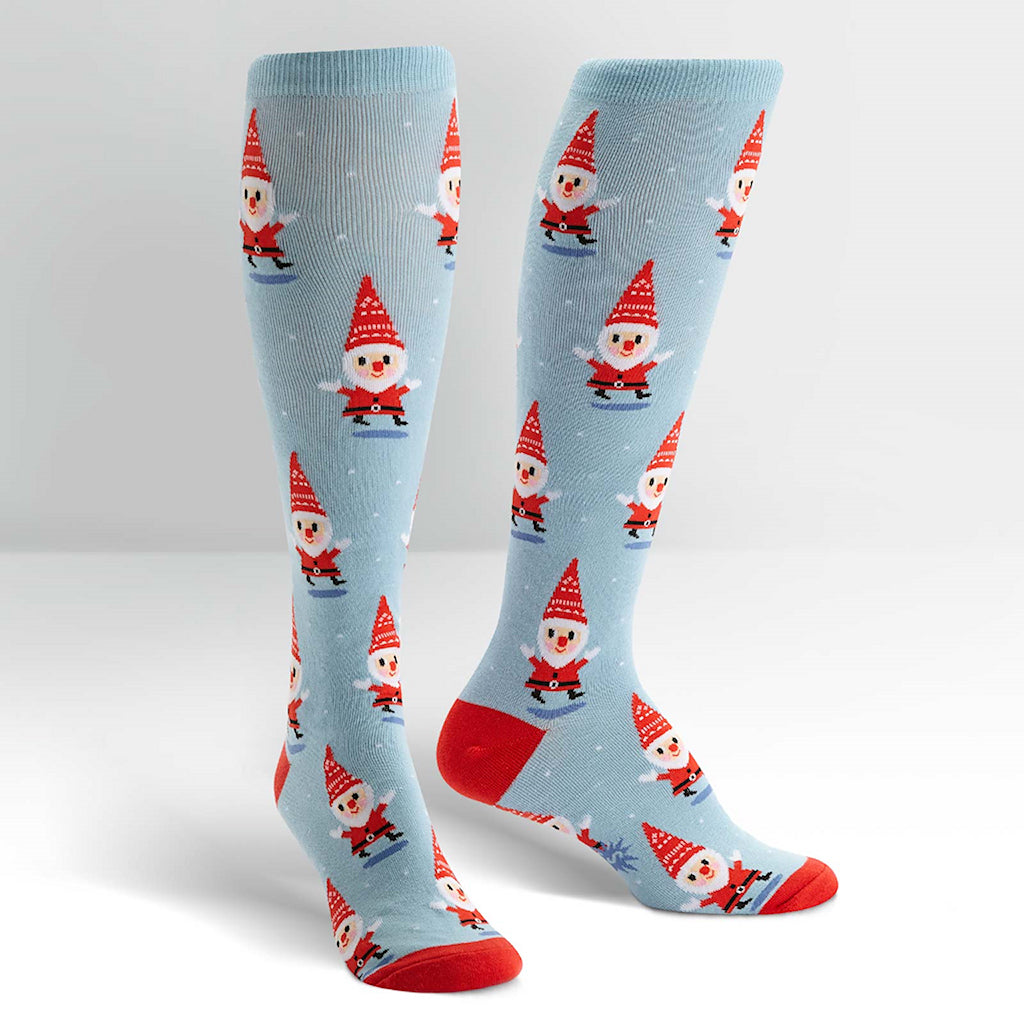 Santa Gnome Knee Socks Cats Like Us