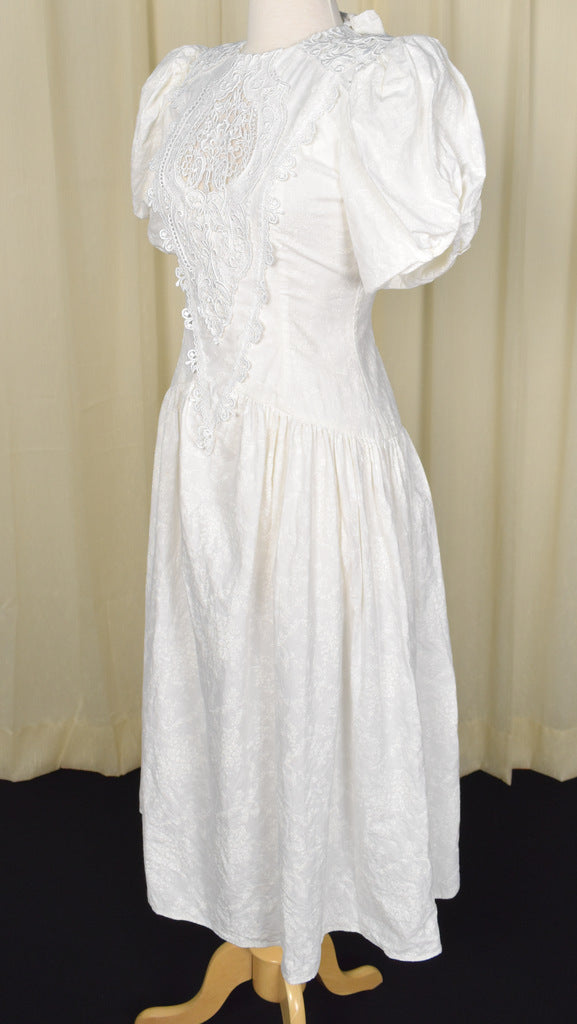 white ribbed midi dress Magnus White Tie Back Maxi Dress - US 14
