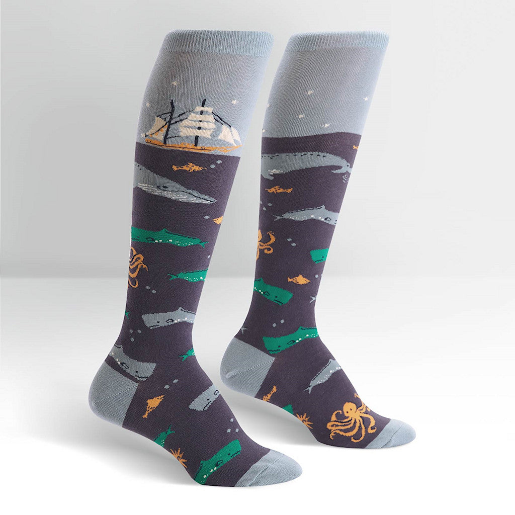 Sea Voyage Ship Knee Socks Cats Like Us