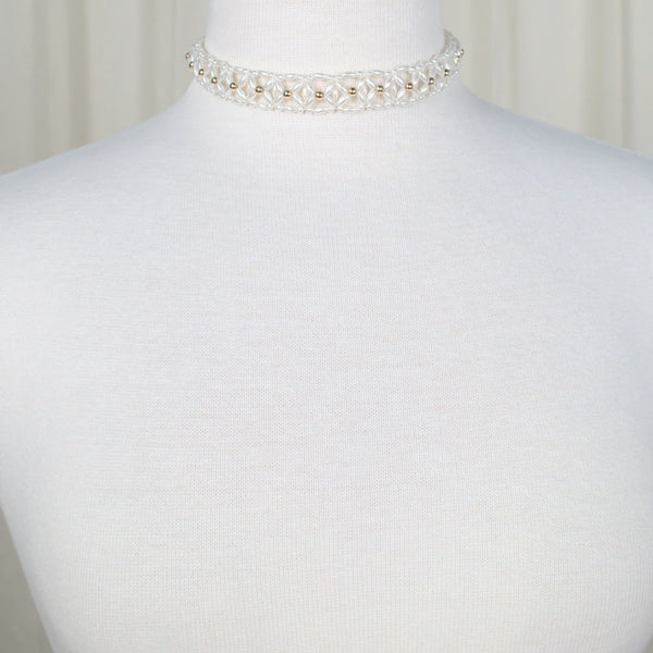 Seed Pearl Choker Necklace Cats Like Us