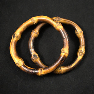 Set of 2 Dark Bamboo Bangles Cats Like Us