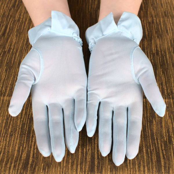 Sheer Baby Blue Beaded Gloves Cats Like Us