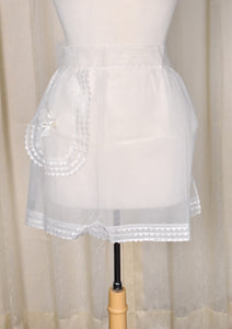 Sheer Swiss Dot Half Apron Cats Like Us