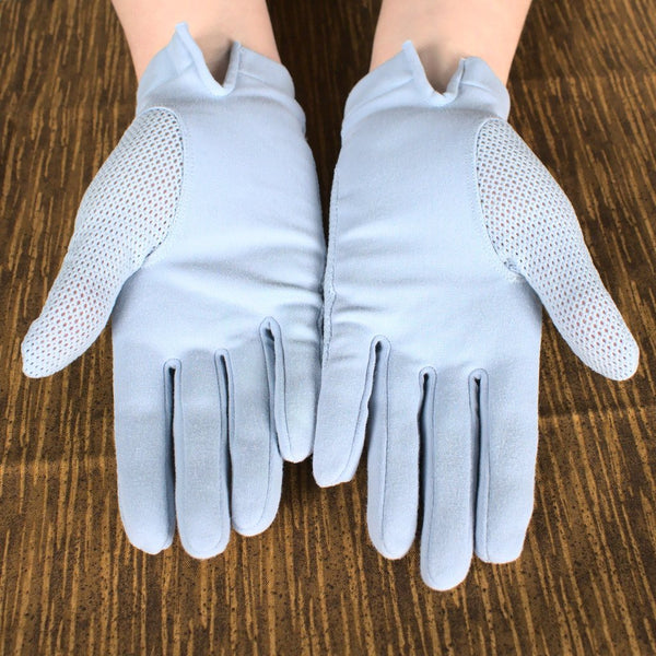 Short Baby Blue Mesh Gloves Cats Like Us