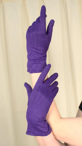 Short Eggplant Gloves Cats Like Us