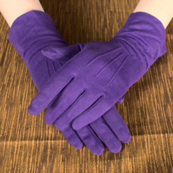 Short Eggplant Gloves Cats Like Us