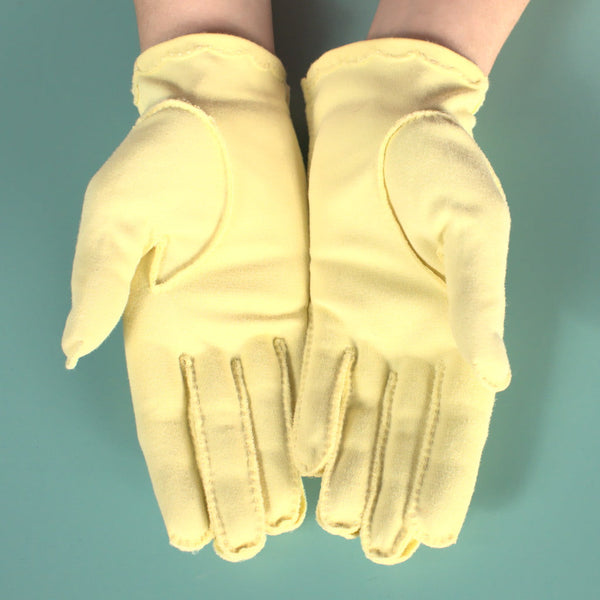 Short Embroidered Yellow Gloves Cats Like Us