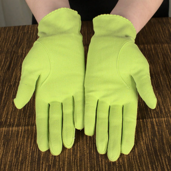Short Lime Green Gloves Cats Like Us