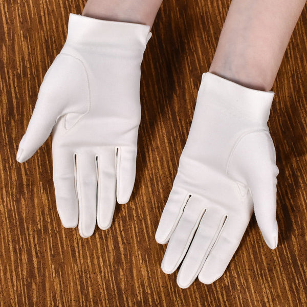 Short Plain Cream Gloves Cats Like Us