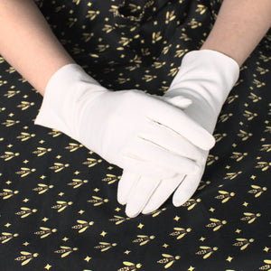 Short Plain White Gloves Cats Like Us