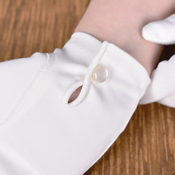 Short White Button Vintage Gloves Cats Like Us