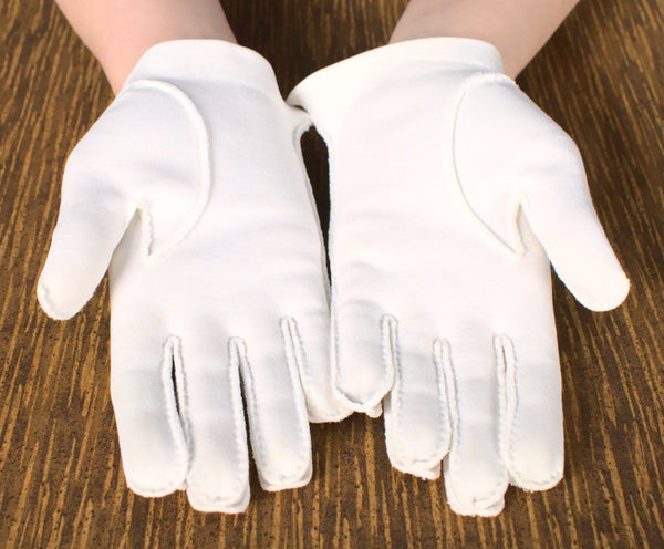 Short White Pointed Gloves Cats Like Us