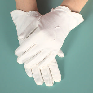 Short White Swirl Gloves Cats Like Us