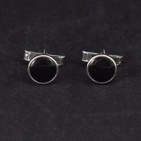 Silver & Black Round Cufflinks Cats Like Us