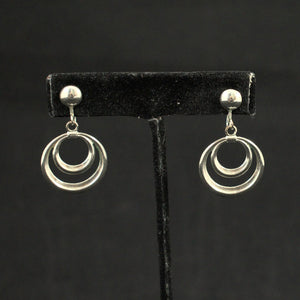 Silver Circles Earrings Cats Like Us