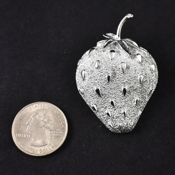 Silver Strawberry Ice Brooch Cats Like Us