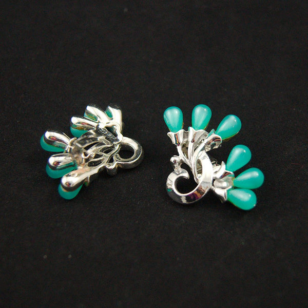 Silver Swirl Turquoise Earrings Cats Like Us