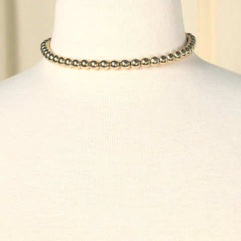 Simple Gold Bead Necklace Cats Like Us