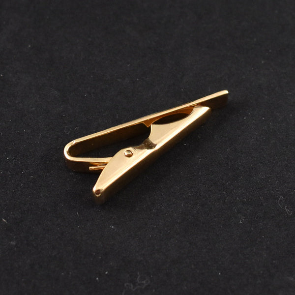 Small Gold Etched Tie Bar Clip Cats Like Us