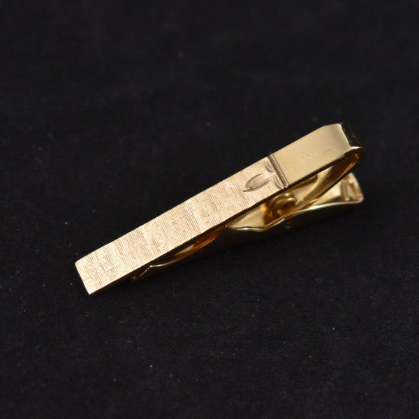 Small Gold Etched Tie Bar Clip Cats Like Us