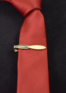 Small Oval Gold Tie Bar Clip Cats Like Us