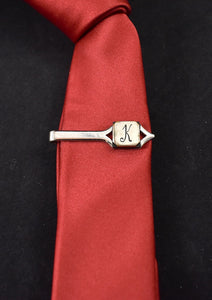 Small Silver K Tie Bar Clip Cats Like Us