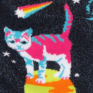 Space Cats Glitter Crew Socks Cats Like Us