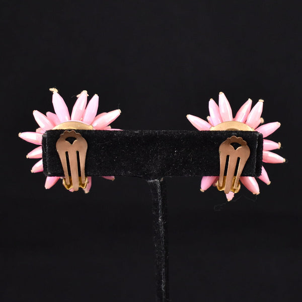 Spikey Pink Bead Vintage Brooch Set Cats Like Us