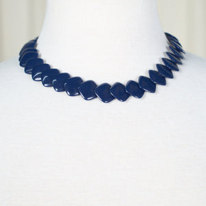 Square Blue Bead Necklace Cats Like Us
