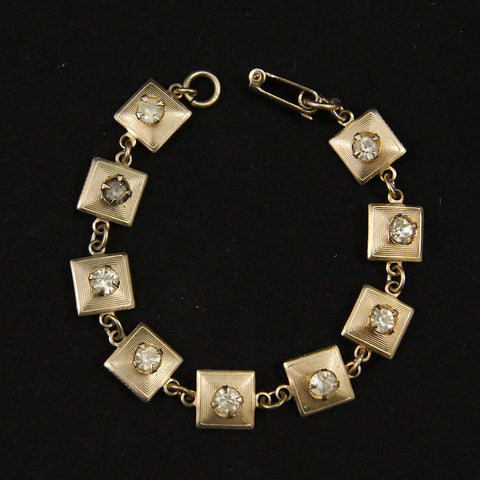 Square Rhinestone Bracelet Cats Like Us