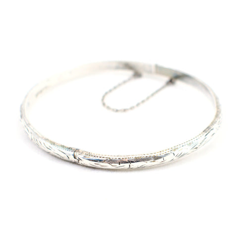Sterling Silver Bangle Bracelet Cats Like Us