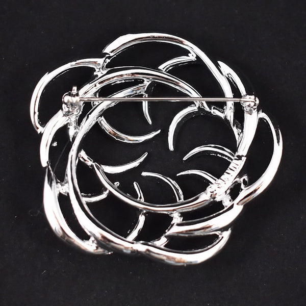Tailored Vintage Swirl Silver Brooch Cats Like Us