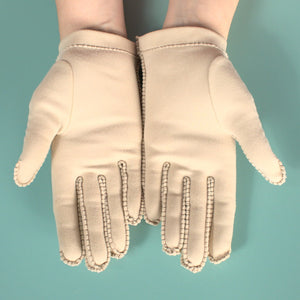 Tan Contrast Stitch Gloves Cats Like Us