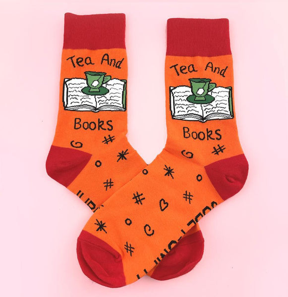 Tea & Books Socks Cats Like Us
