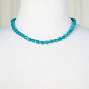 Teal Bead Necklace Cats Like Us