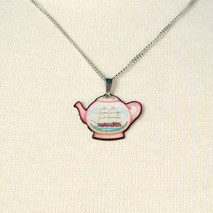 Teapot Mini Pendant Necklace Cats Like Us