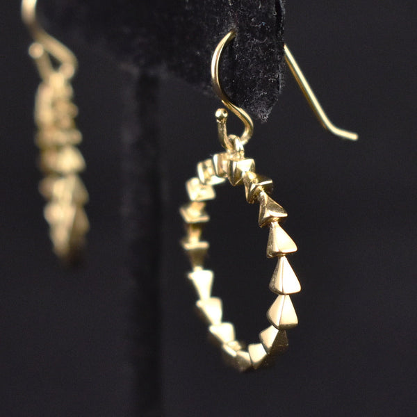 Textured Gold Hoop Earrings Cats Like Us