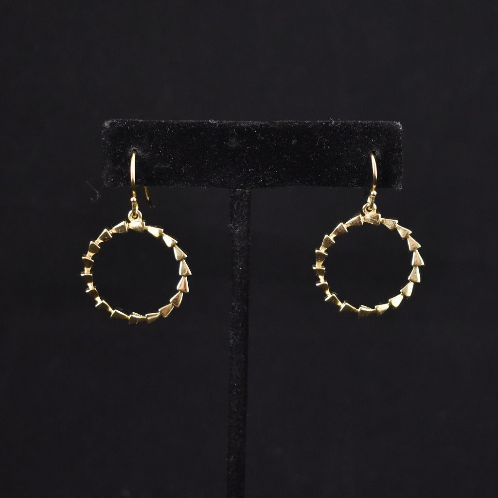 Textured Gold Hoop Earrings Cats Like Us