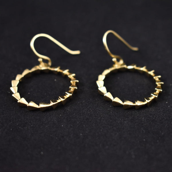 Textured Gold Hoop Earrings Cats Like Us