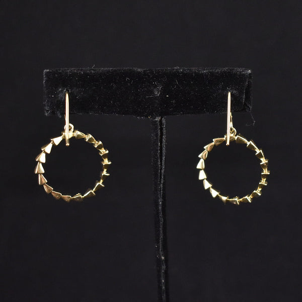 Textured Gold Hoop Earrings Cats Like Us