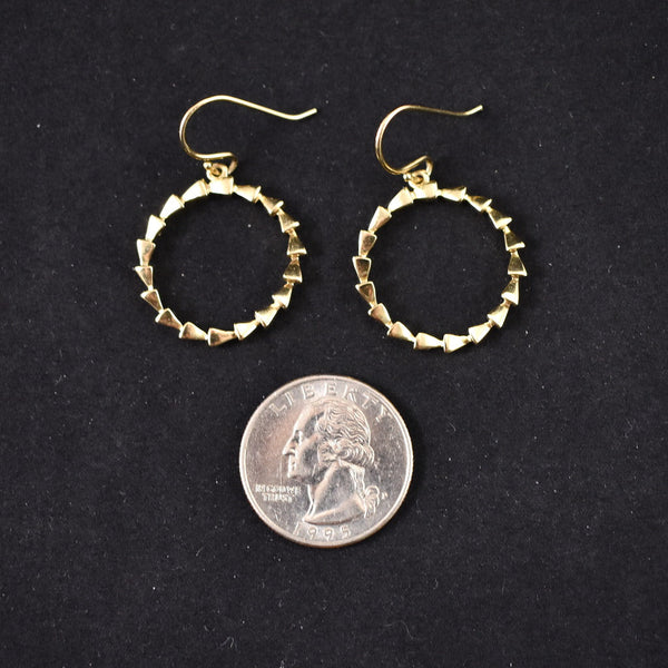 Textured Gold Hoop Earrings Cats Like Us